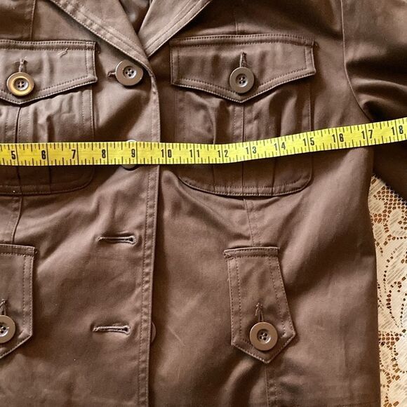 INC International Concept Brown Lined Jacket Size Small EUC - Picture 7 of 8